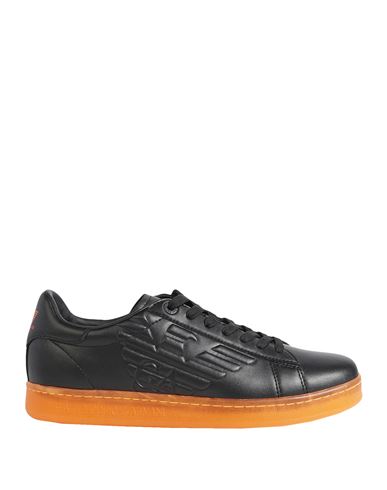 Ea7 Man Sneakers Black Size 7 Bovine Leather