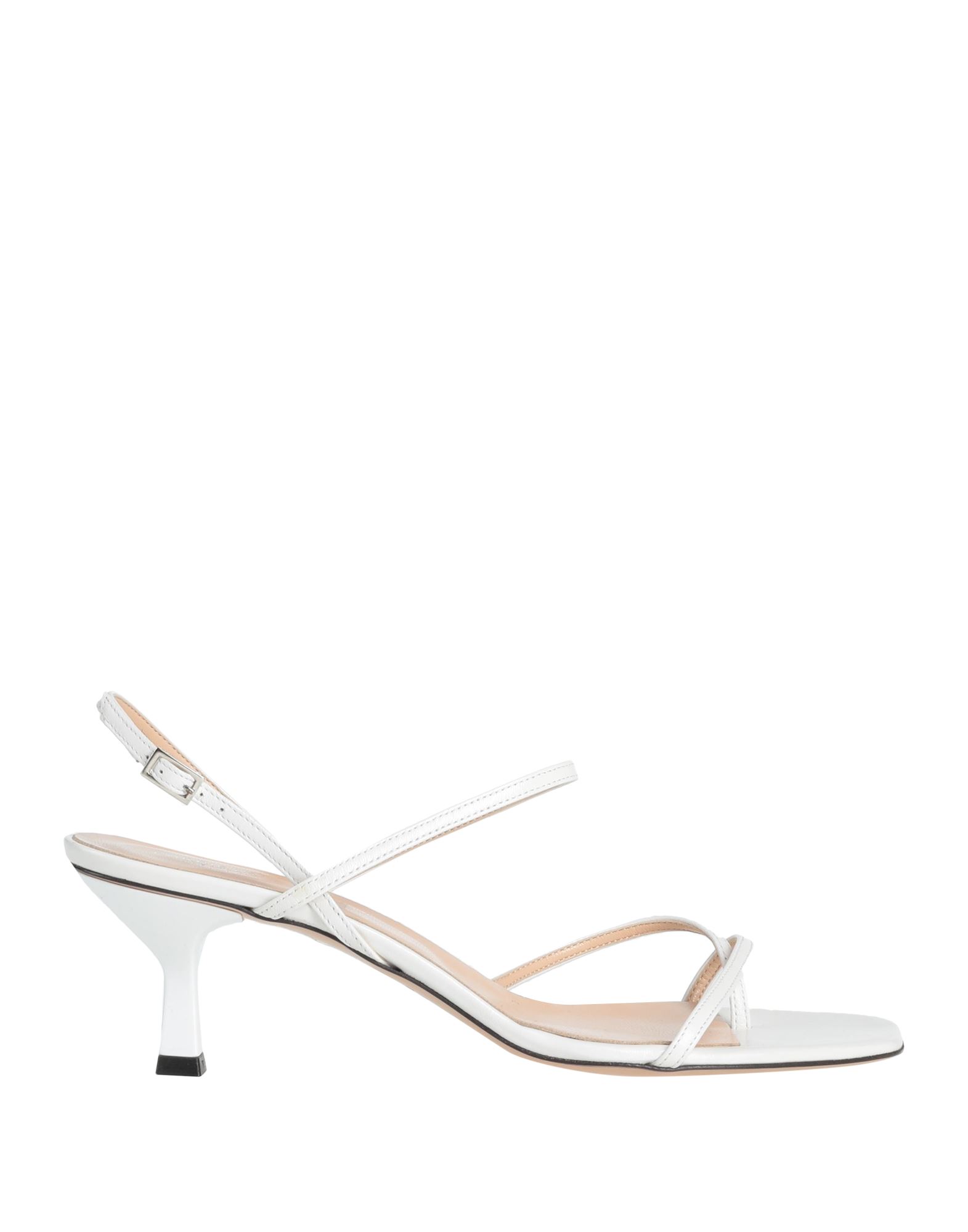 Carrie Latt Toe Strap Sandals In White