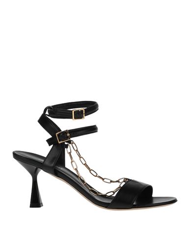 Carrie Latt Woman Sandals Black Size 6 Soft Leather