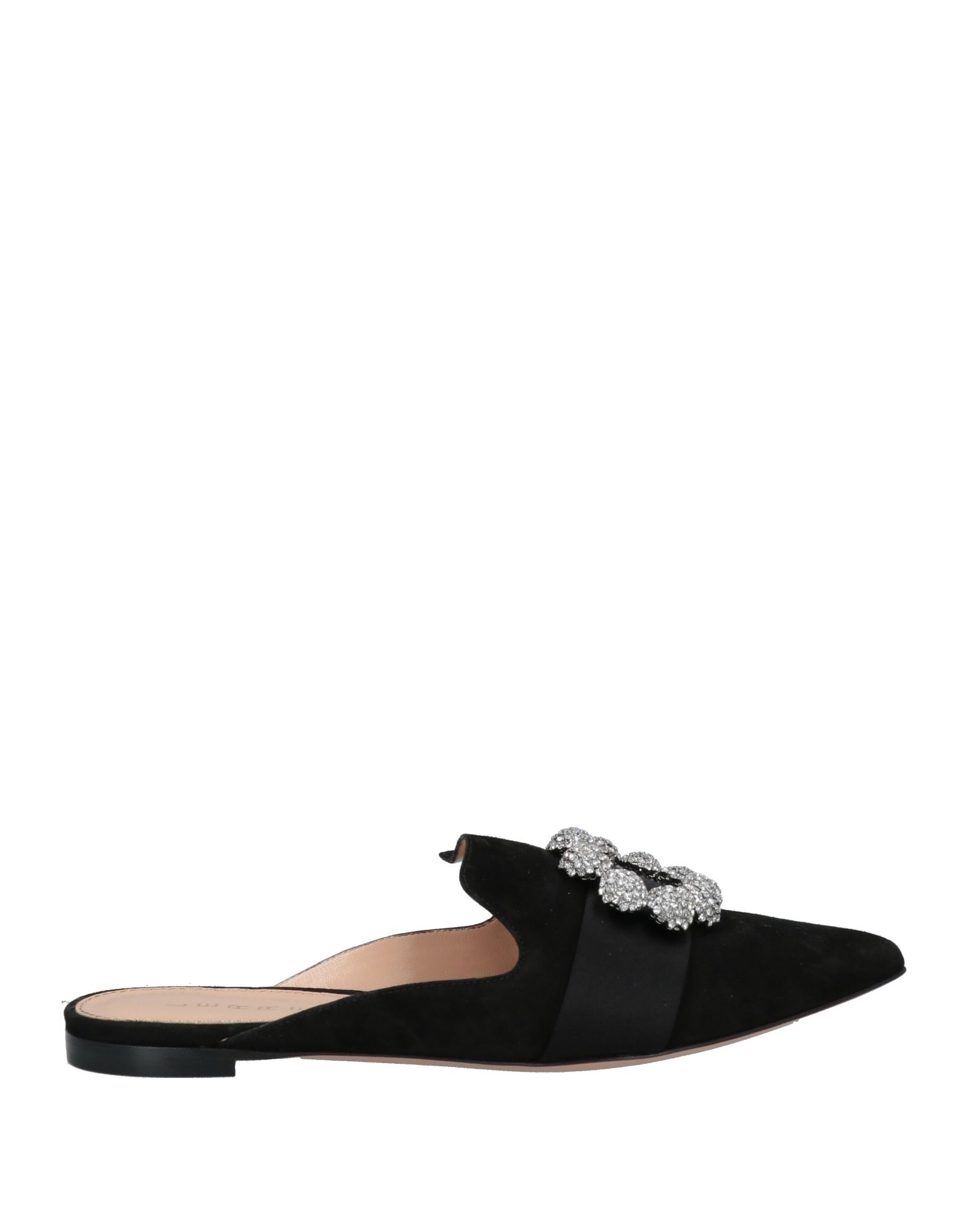 Lerre Woman Mules & Clogs Black Size 6 Soft Leather, Textile Fibers