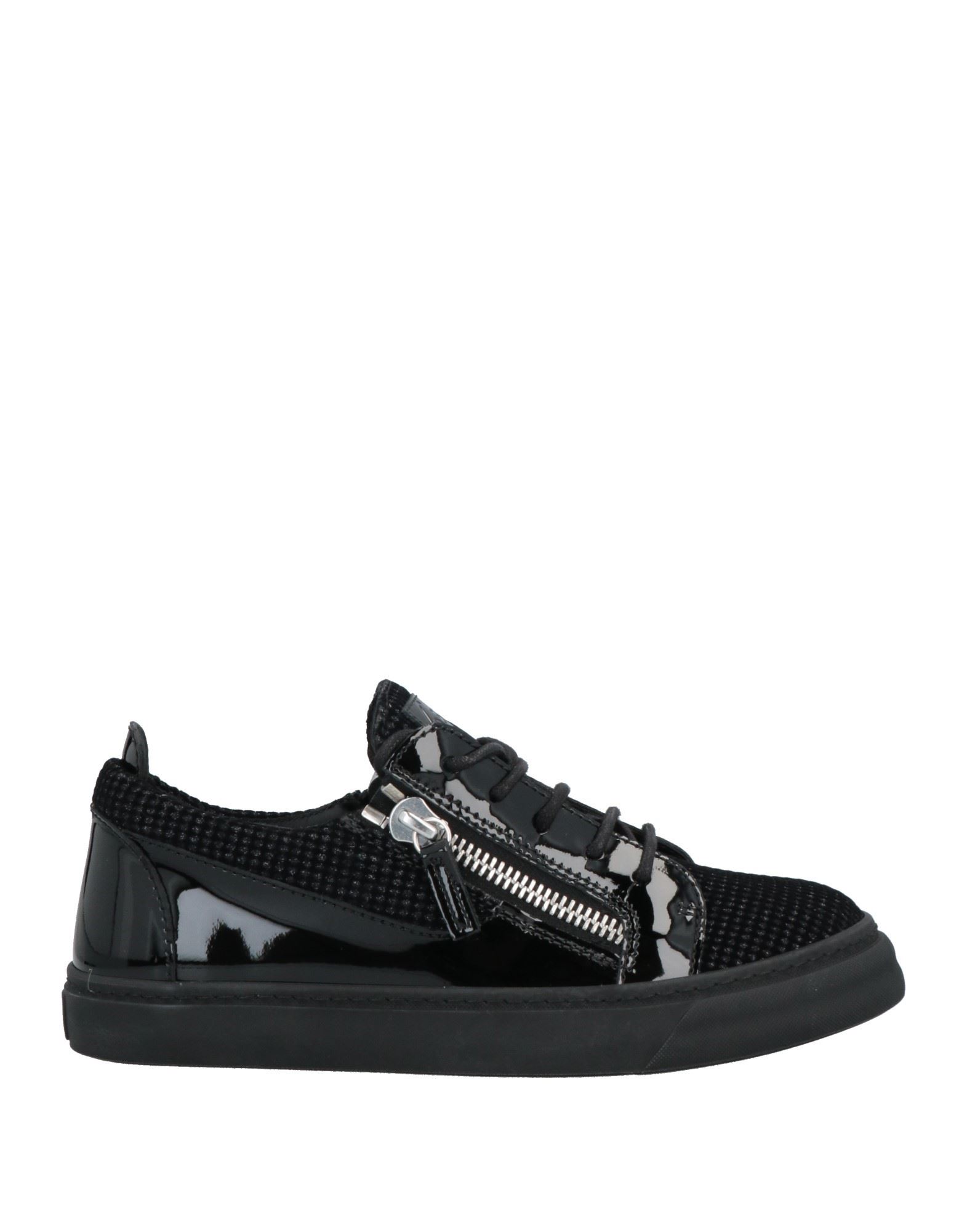 Shop Giuseppe Zanotti Woman Sneakers Black Size 8 Soft Leather, Textile Fibers