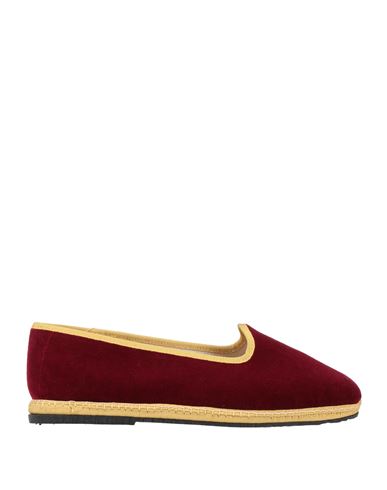 The Artisanal Club Woman Loafers Burgundy Size 10 Textile Fibers In Red