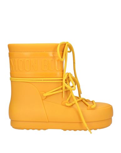 Moon Boot Woman Ankle Boots Ocher Size 6-7 Rubber In Yellow