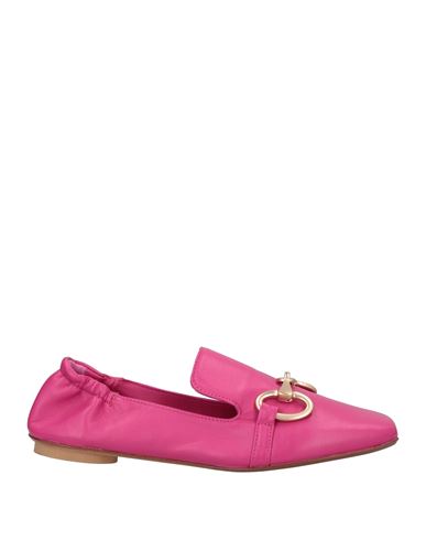 J D Julie Dee Woman Loafers Fuchsia Size 9.5 Soft Leather In Pink