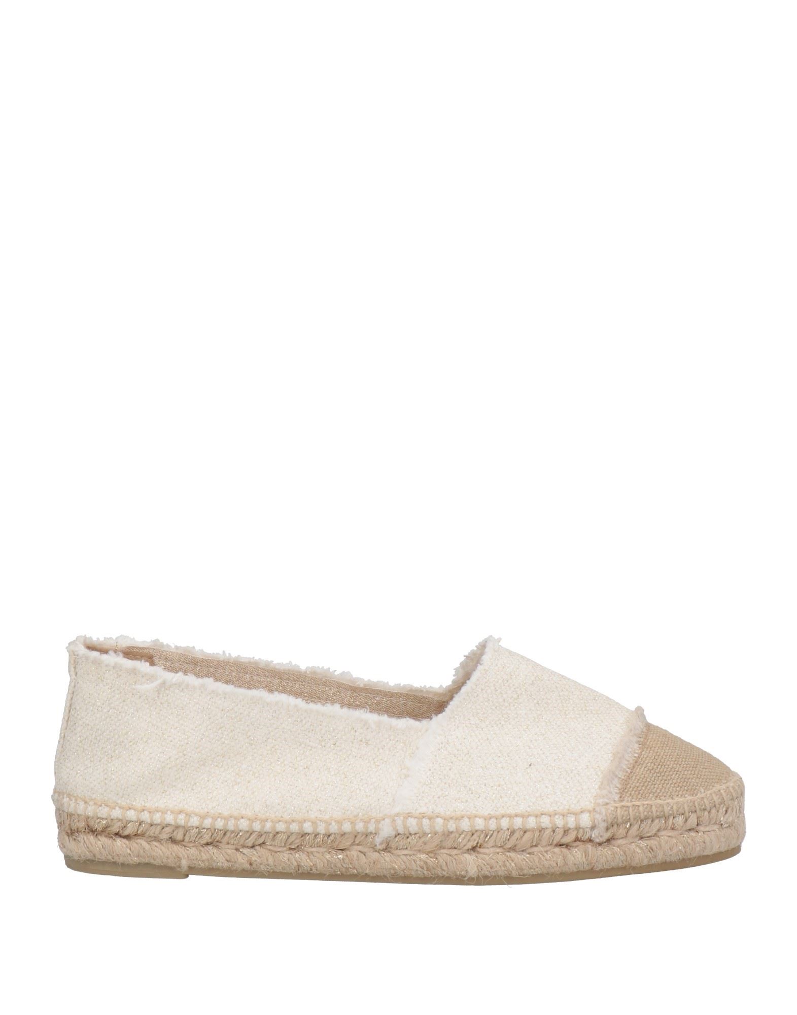 CASTAÃ±ER CASTAÑER WOMAN ESPADRILLES IVORY SIZE 6.5 TEXTILE FIBERS 