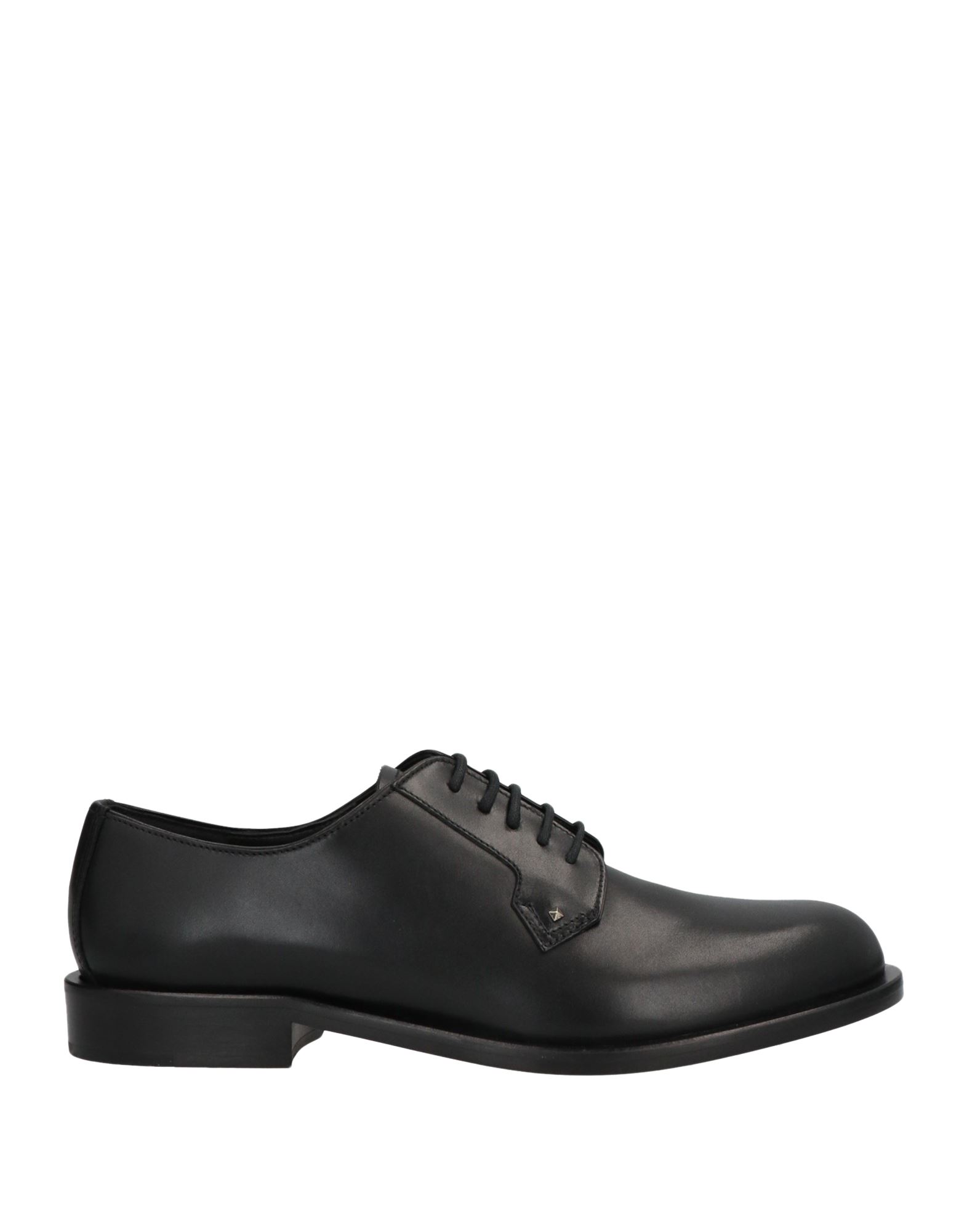 Valentino Garavani Black Leather Lace-up Shoes In Black