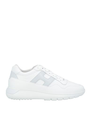 Hogan Woman Sneakers White Size 8 Leather In White