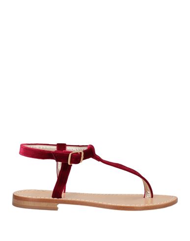 Semicouture Toe Strap Sandals In Red