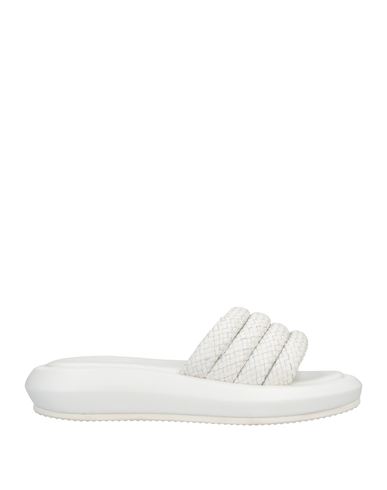 Shop Emanuélle Vee Woman Sandals White Size 8 Soft Leather