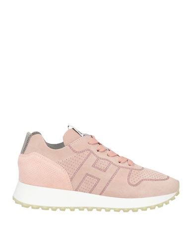 Shop Hogan Woman Sneakers Blush Size 6 Calfskin, Goat Skin In Pink