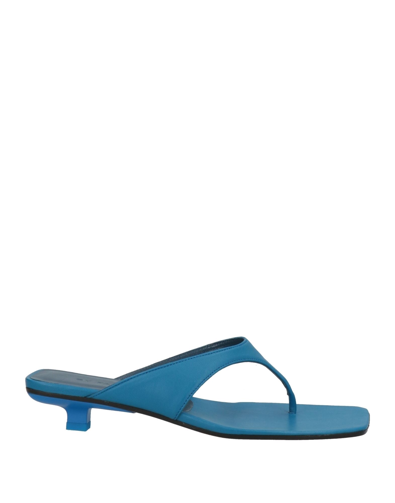 By Far Toe Strap Sandals In Blue
