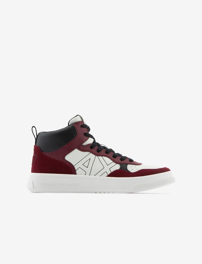 Armani Exchange Sneakers Red Polyester | ModeSens
