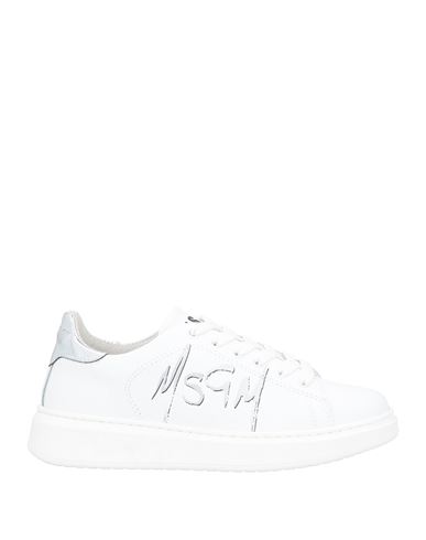 Msgm Woman Sneakers Grey Size 6 Soft Leather