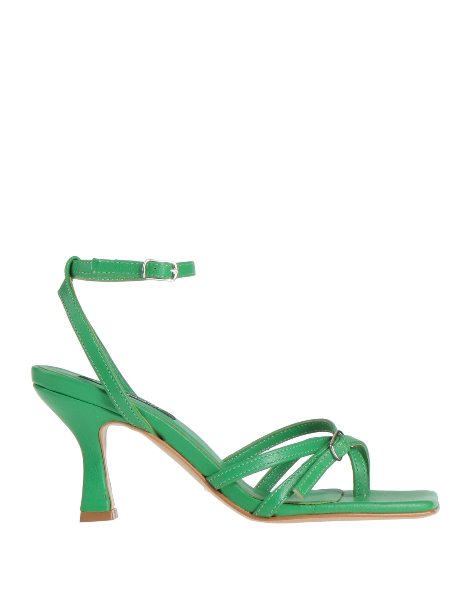 Gisel Moire Sandals In Green