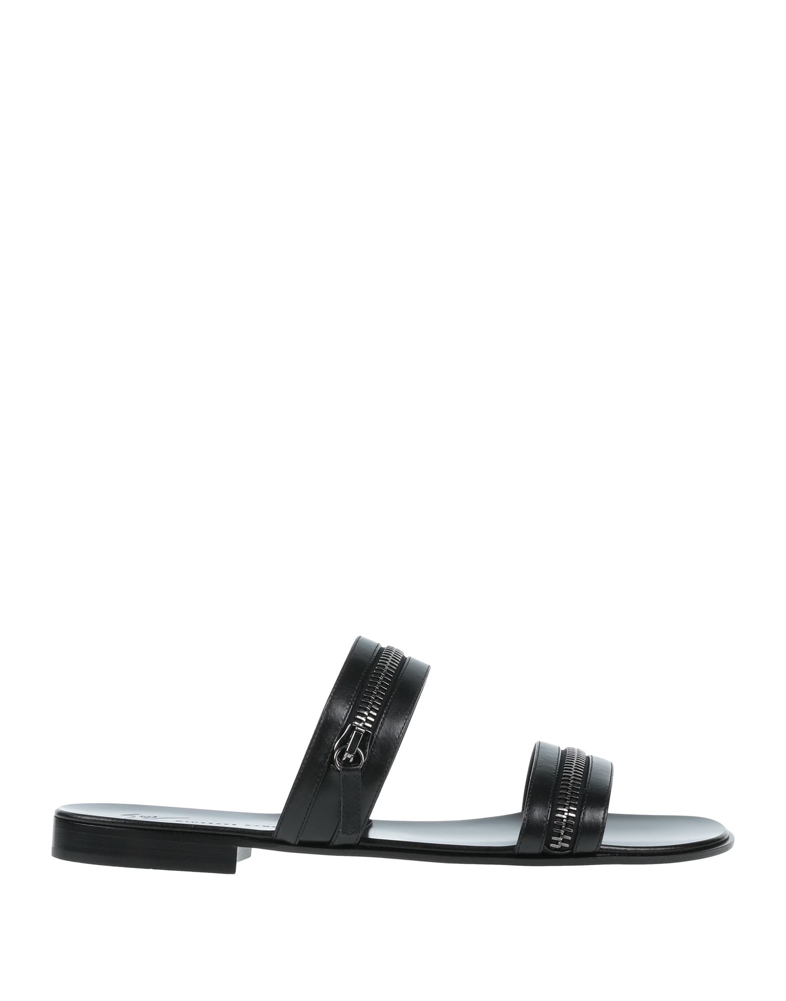 Shop Giuseppe Zanotti Man Sandals Black Size 8 Soft Leather