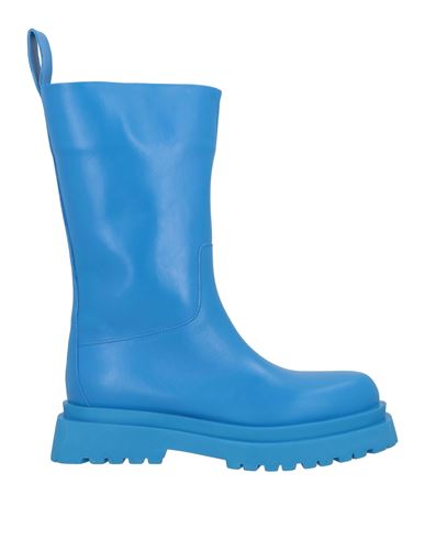 Liu •jo Leonie Hanne X  Woman Boot Azure Size 7 Calfskin In Blue