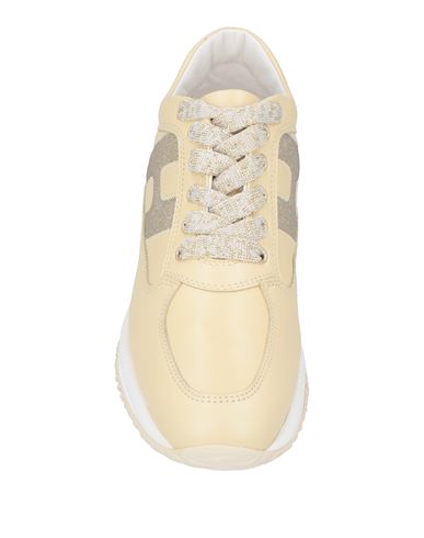 Hogan Woman Sneakers Light Yellow Size 9 Soft Leather