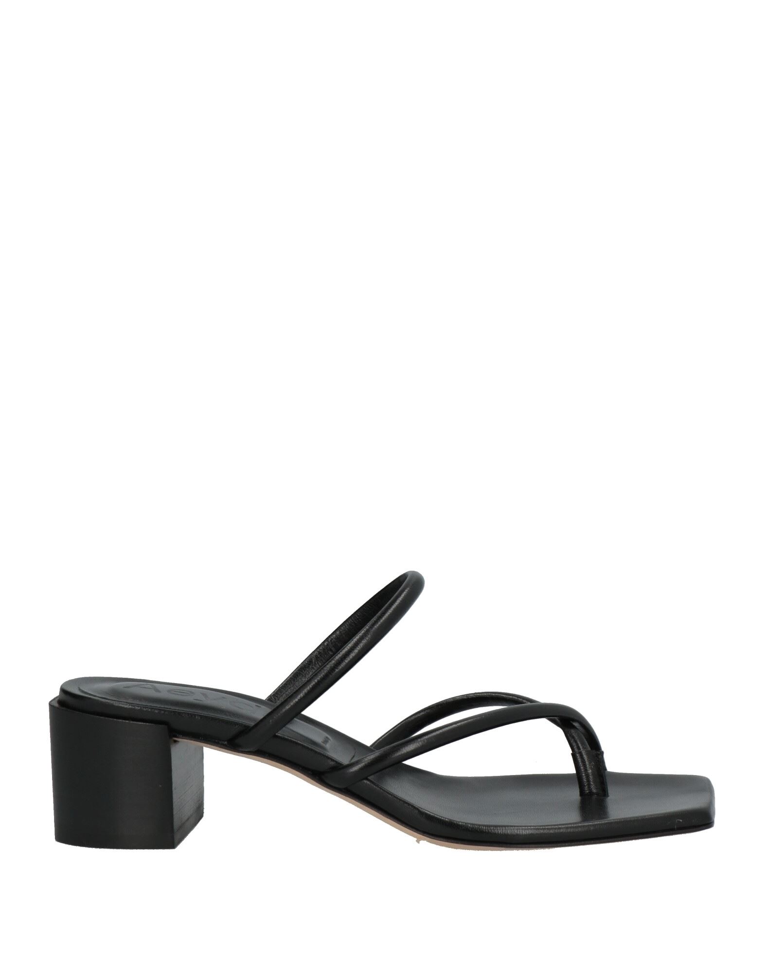 Aeyde Toe Strap Sandals In Black