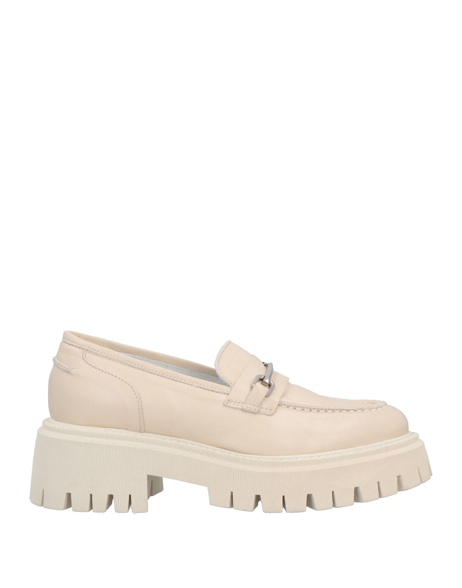 Shop Loretta Pettinari Woman Loafers Ivory Size 11 Soft Leather In White