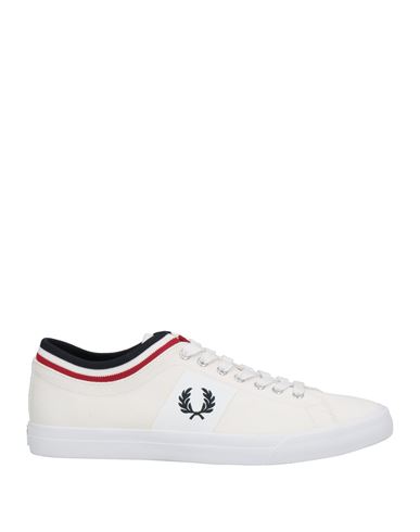 Fred Perry Man Sneakers Cream Size 7 Textile Fibers In White