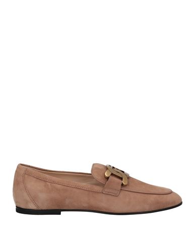 TOD'S TOD'S WOMAN LOAFERS LIGHT BROWN SIZE 6 LAMBSKIN 