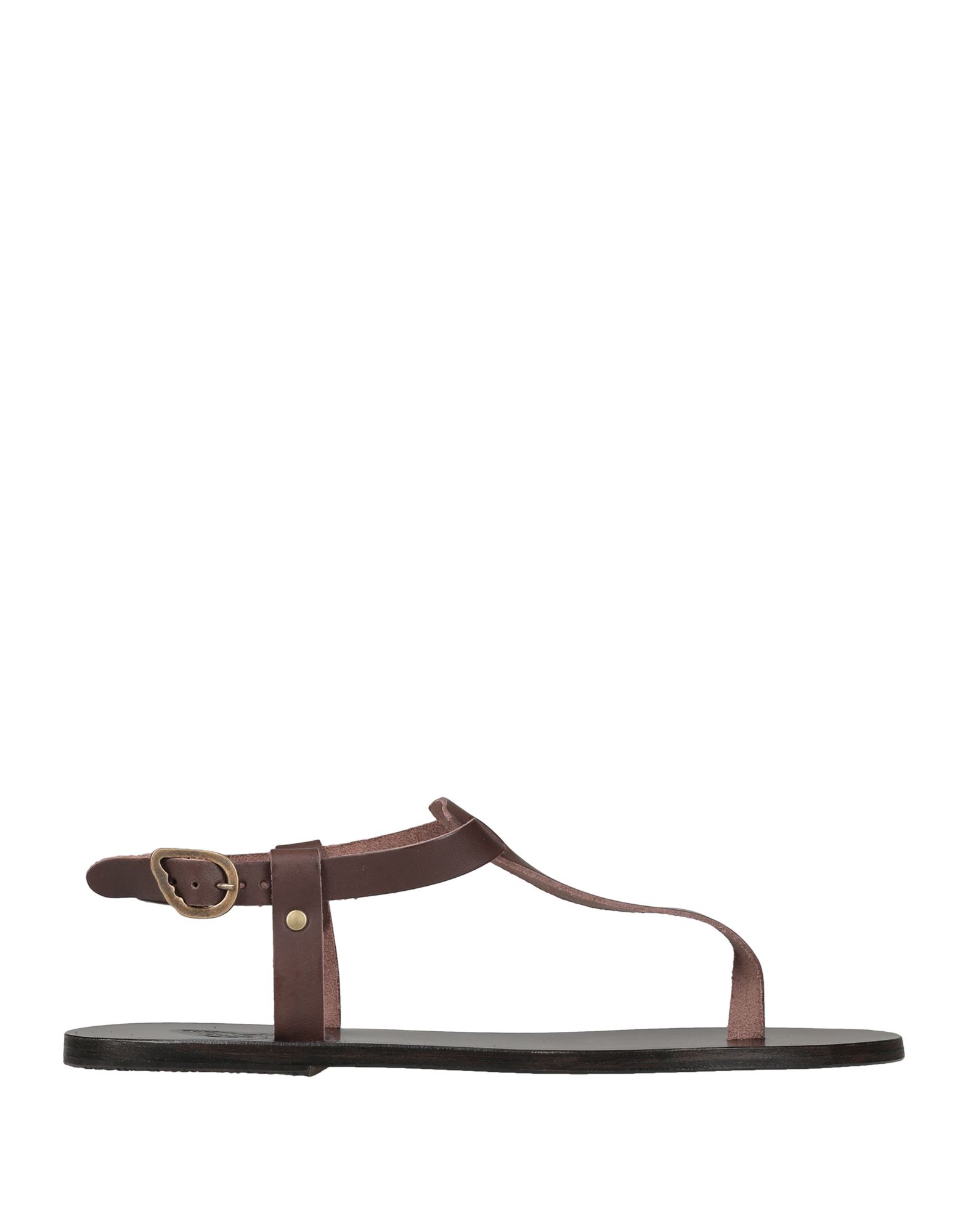 Ancient Greek Sandals Toe Strap Sandals In Dark Brown