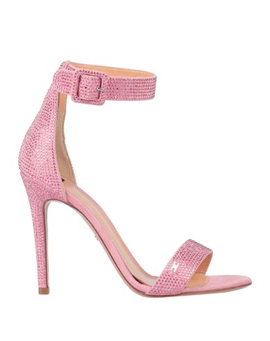 Elisabetta Franchi Woman Sandals Pink Size 7 Soft Leather