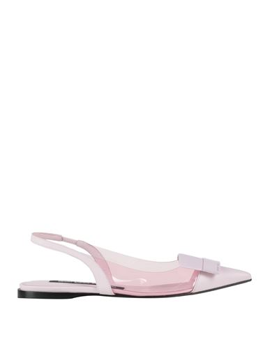 Sergio Rossi Woman Ballet Flats Lilac Size 5 Leather, Pvc - Polyvinyl Chloride In Purple