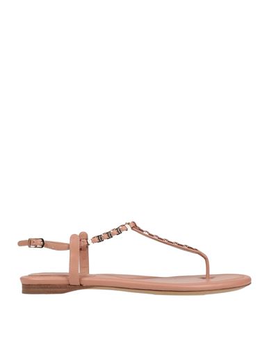 Ferragamo Woman Toe Strap Sandals Pastel Pink Size 9.5 Lambskin