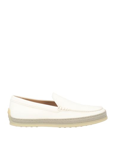 Tod's Man Loafers White Size 7 Soft Leather In White