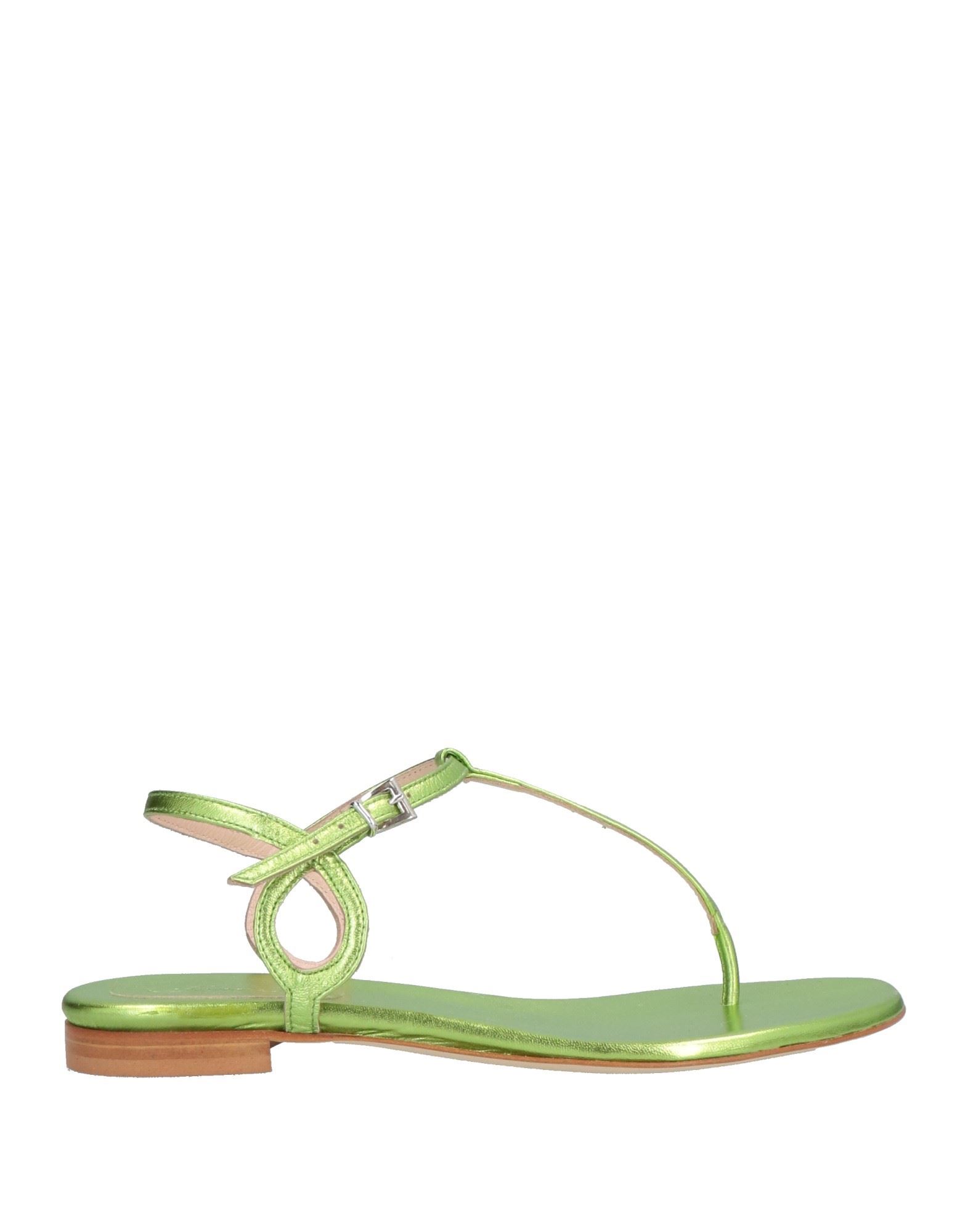 Anna F. Toe Strap Sandals In Green