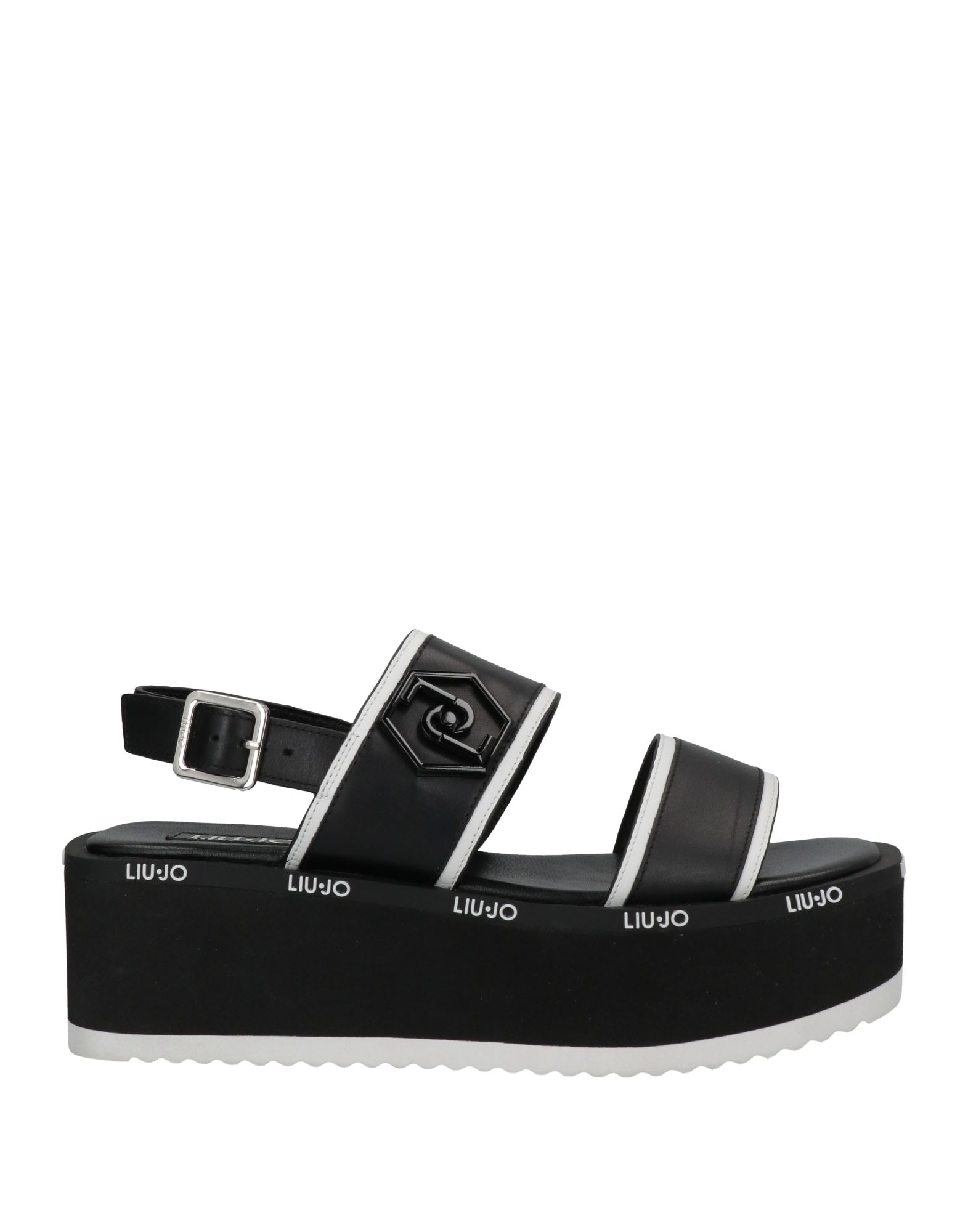 Shop Liu •jo Woman Sandals Black Size 7 Calfskin