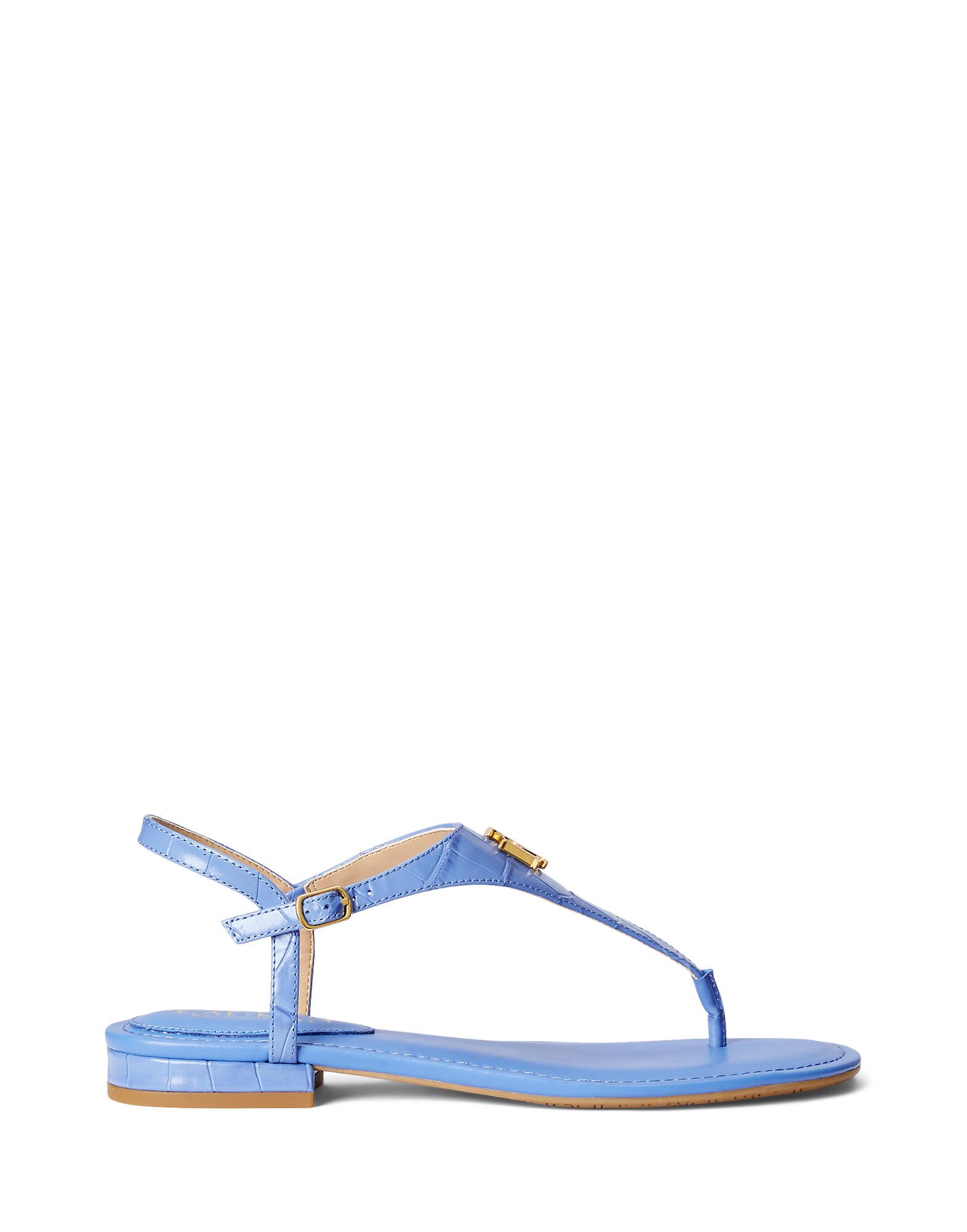 Lauren Ralph Lauren Toe Strap Sandals In Pastel Blue