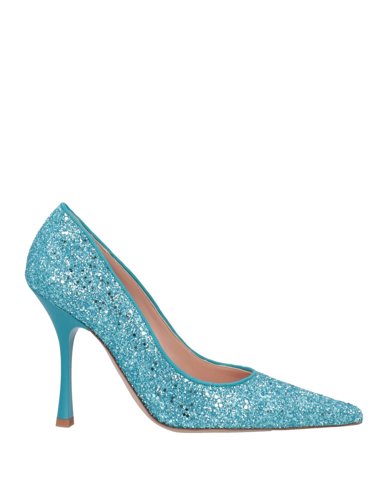 Shop Liu •jo Woman Pumps Turquoise Size 7 Soft Leather In Blue
