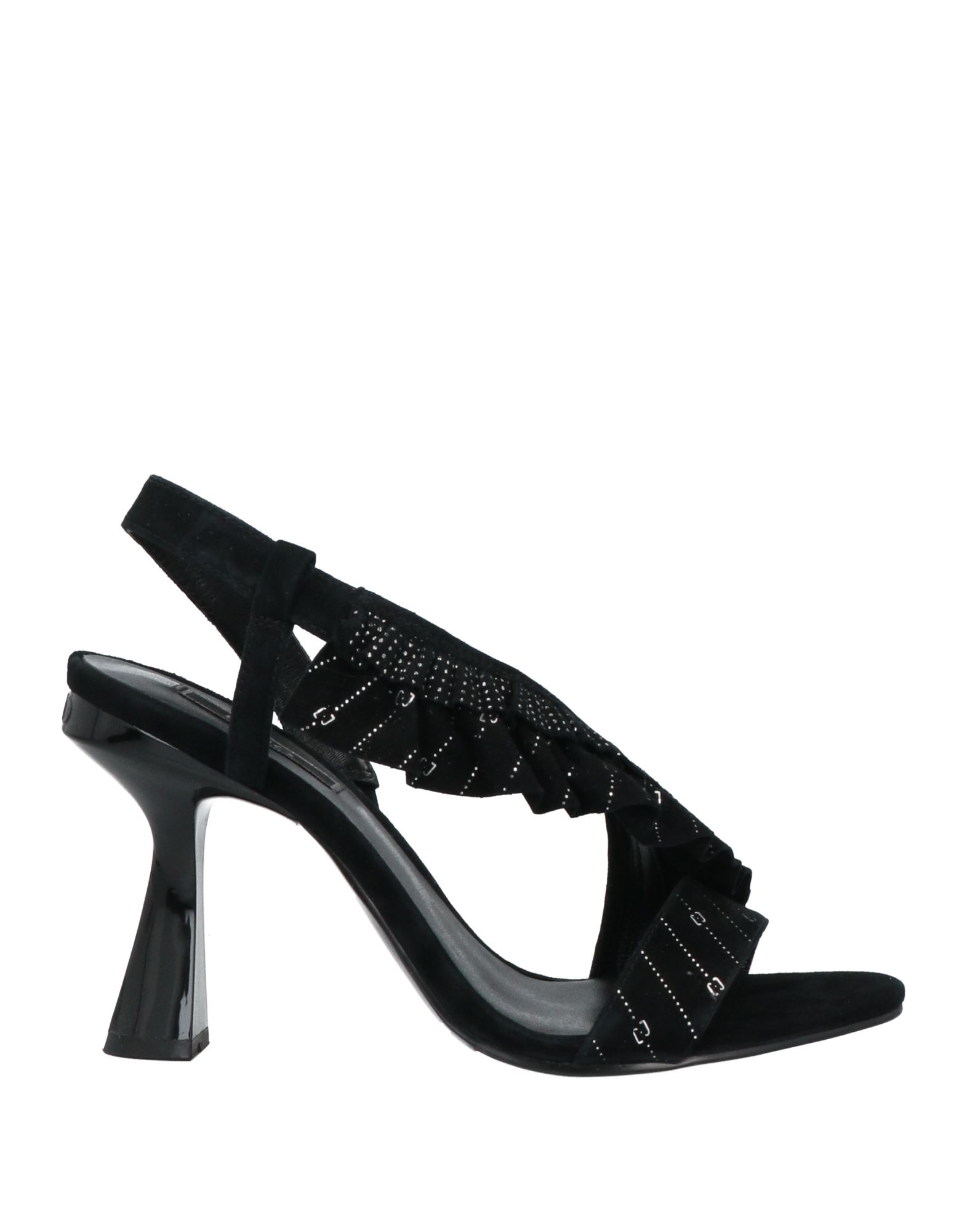 Shop Liu •jo Woman Sandals Black Size 7 Goat Skin