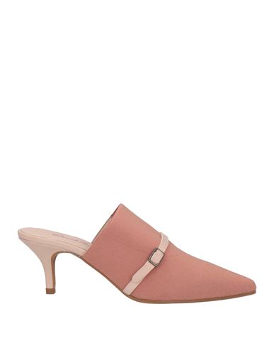 Daniele Ancarani Woman Mules & Clogs Pastel Pink Size 7 Textile Fibers, Soft Leather