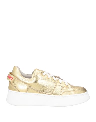 Janet & Janet Woman Sneakers Gold Size 10 Soft Leather