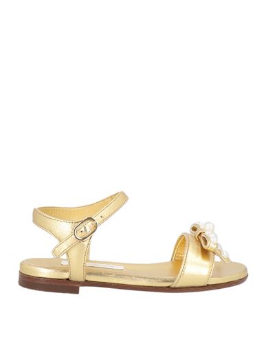 Dolce & Gabbana Babies'  Toddler Girl Sandals Gold Size 9.5c Lambskin