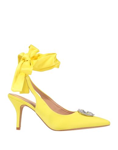 Gaelle Paris Gaëlle Paris Woman Pumps Yellow Size 8 Textile Fibers