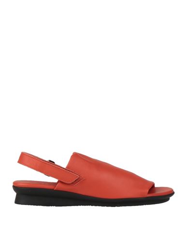 Arche Woman Sandals Rust Size 10 Soft Leather In Red