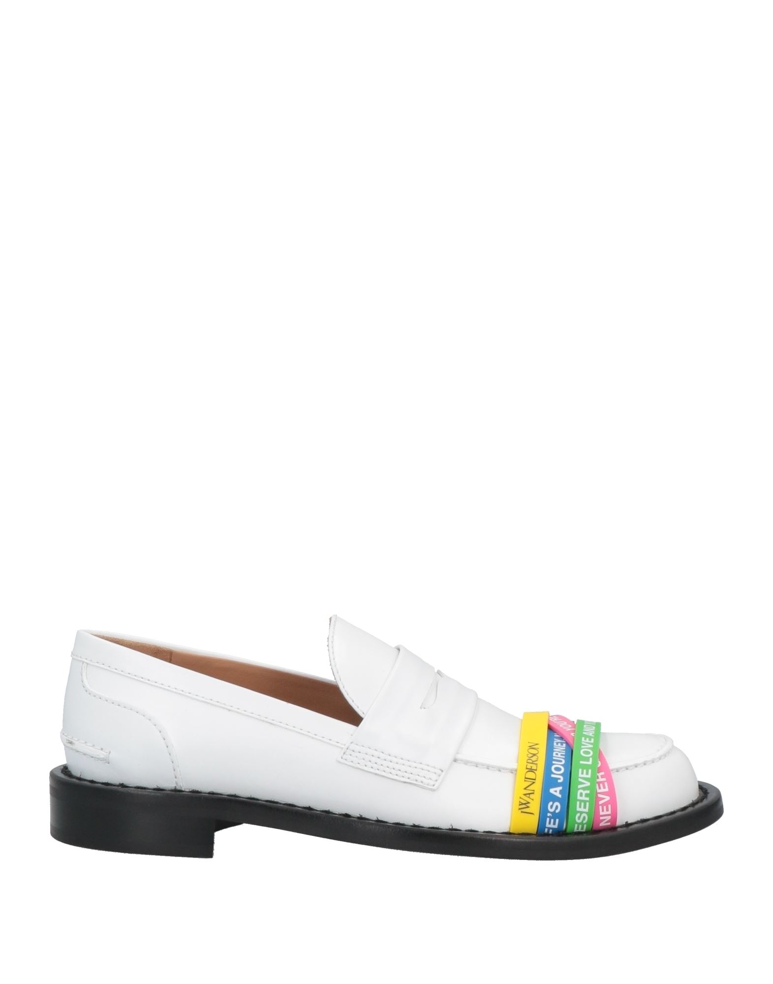 Shop Jw Anderson Woman Loafers White Size 8 Calfskin