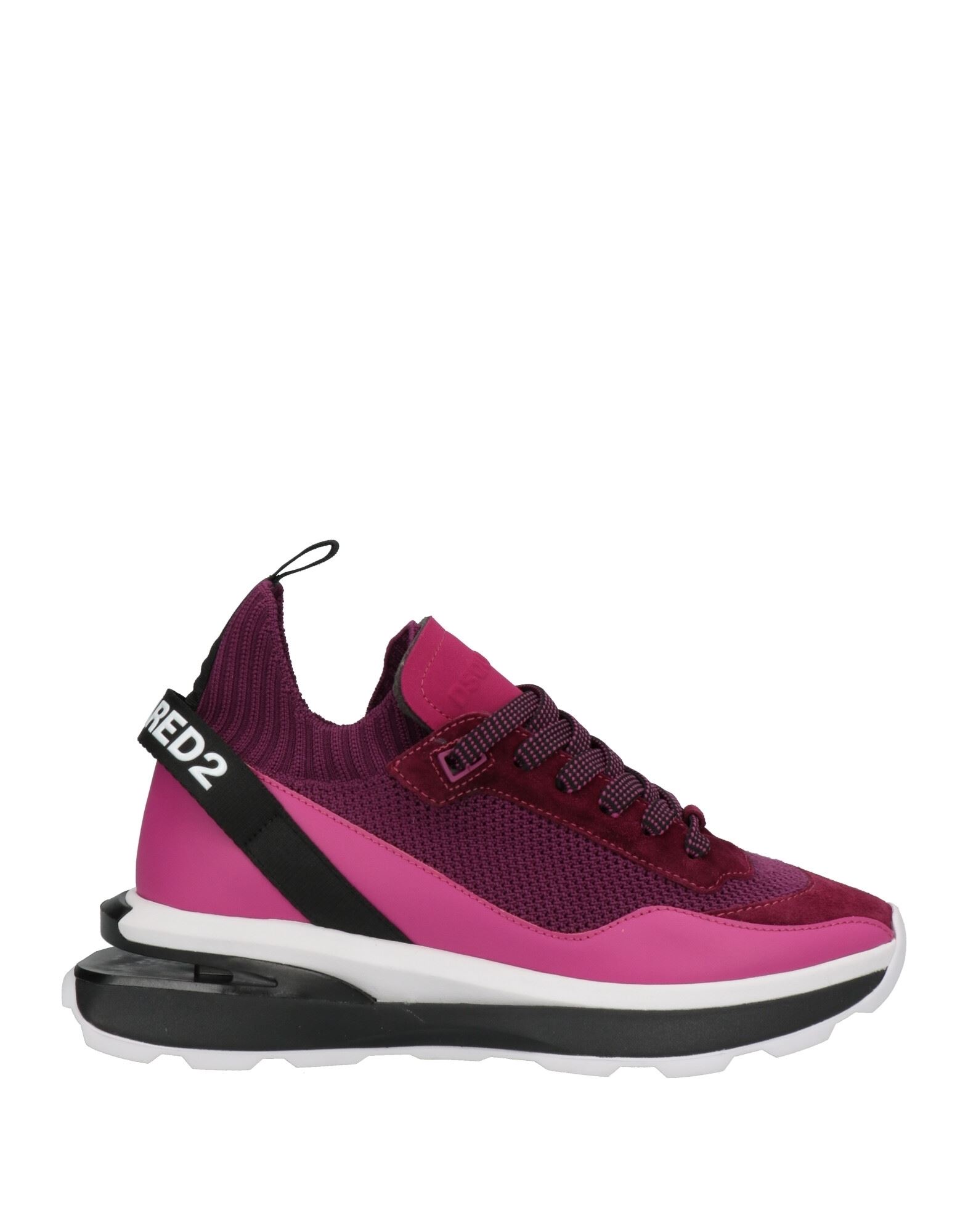 Shop Dsquared2 Woman Sneakers Mauve Size 5 Soft Leather, Textile Fibers In Purple