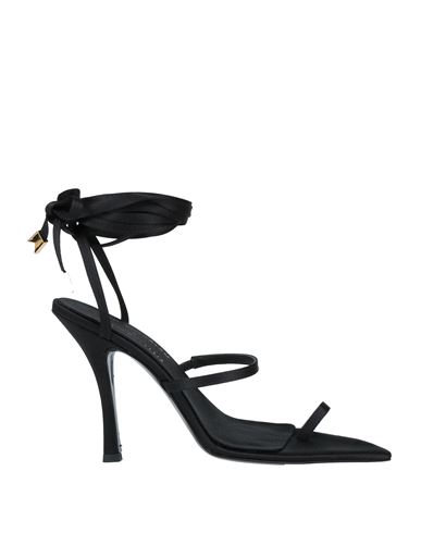 Ilio Smeraldo Woman Toe Strap Sandals Black Size 11 Textile Fibers