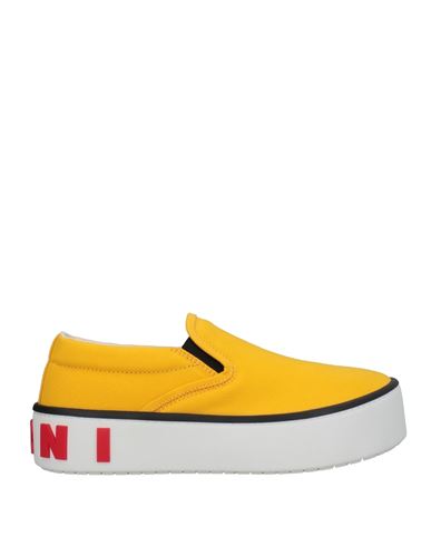 Marni Woman Sneakers Yellow Size 8 Textile Fibers In Yellow