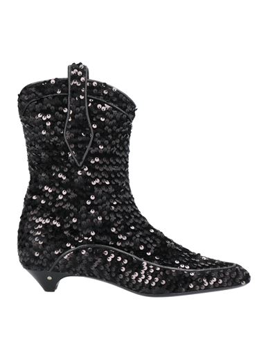 Laurence Dacade Woman Ankle Boots Black Size 8 Soft Leather, Textile Fibers