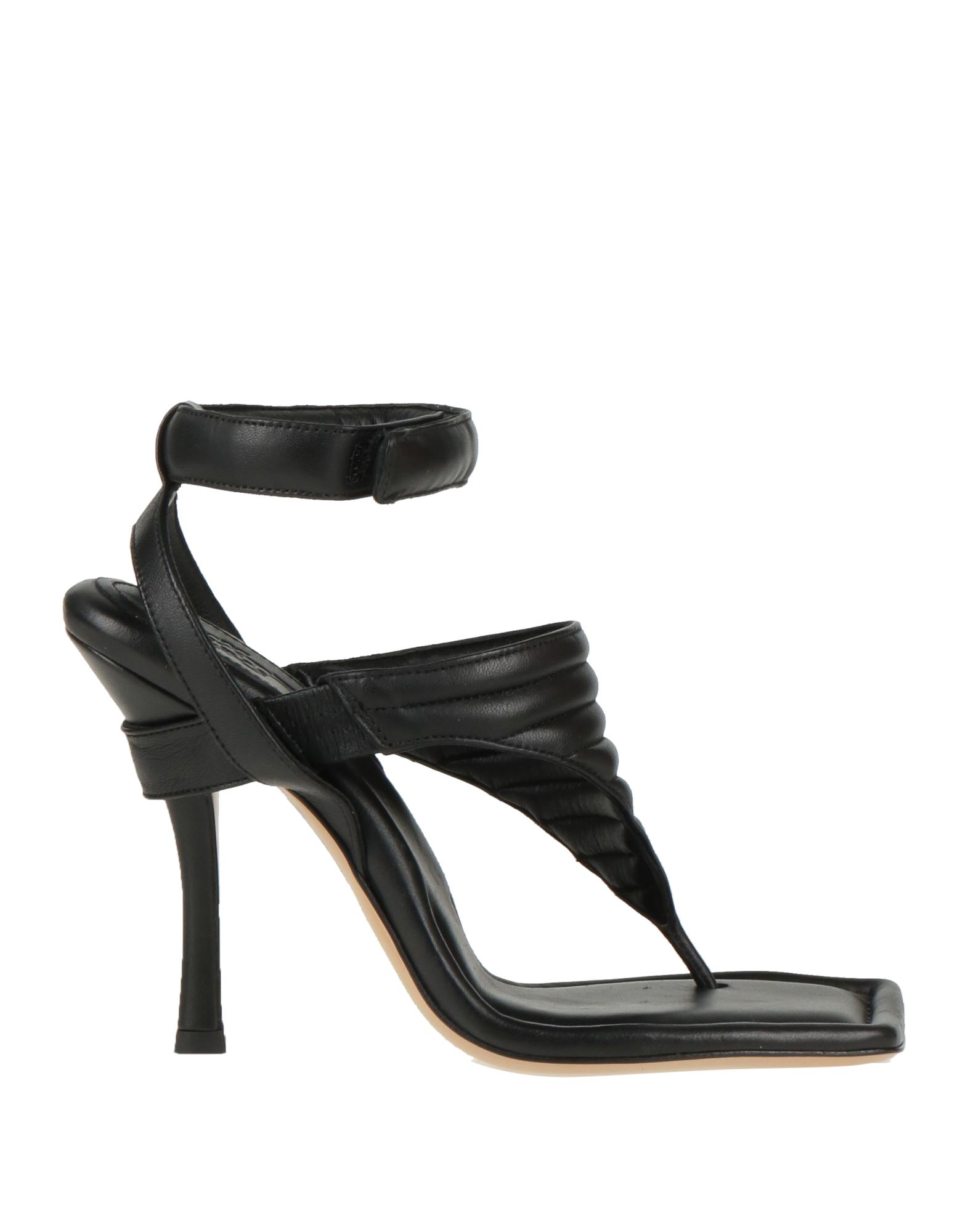Gia Borghini Toe Strap Sandals In Black