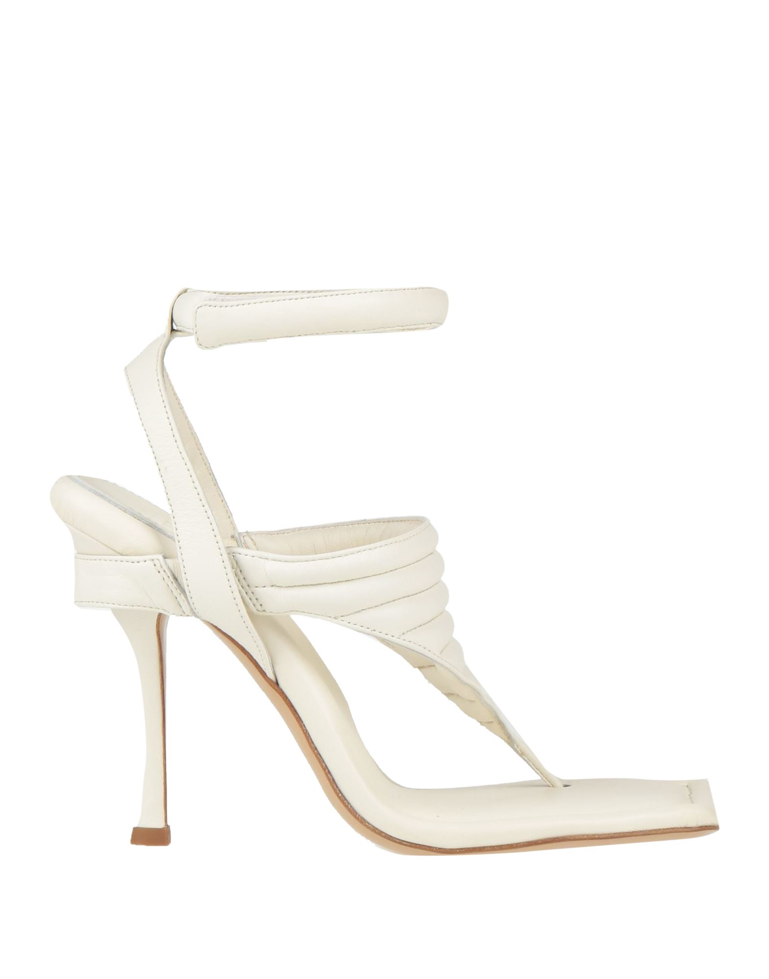 Gia Borghini Toe Strap Sandals In White