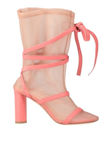 Agl Attilio Giusti Leombruni Agl Woman Ankle Boots Salmon Pink Size 9 Soft Leather, Textile Fibers