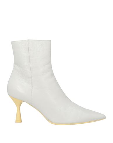 Agl Attilio Giusti Leombruni Agl Woman Ankle Boots Light Grey Size 10 Soft Leather