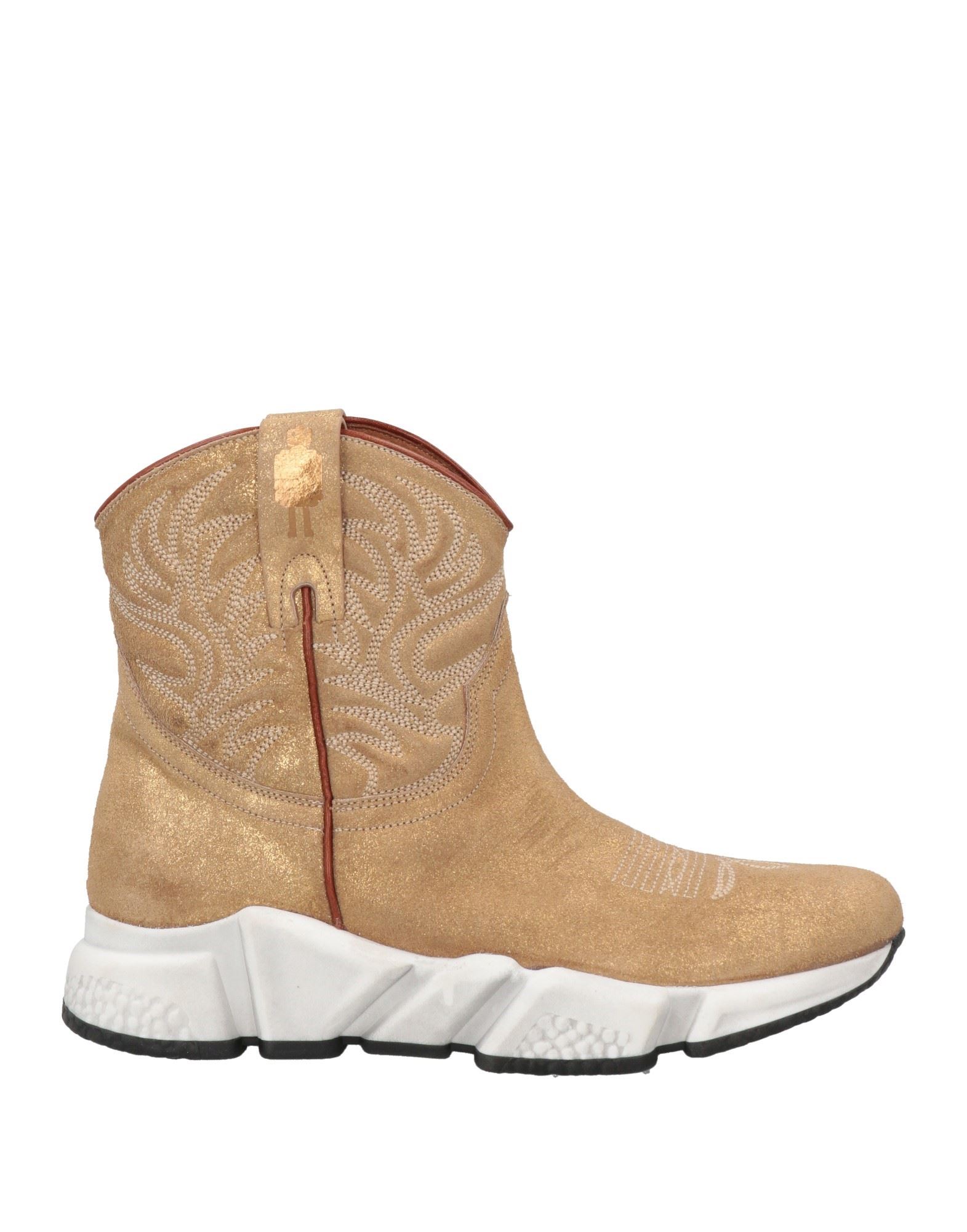 Texas Robot Ankle Boots In Gold